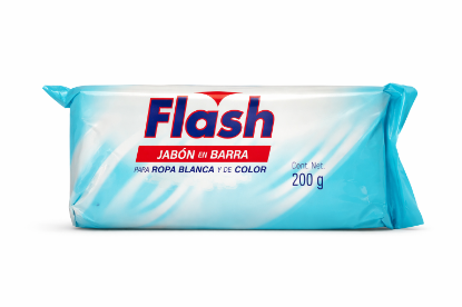 Imagen de Jabón en barra para ropa blanca y de color Flash (200 g)